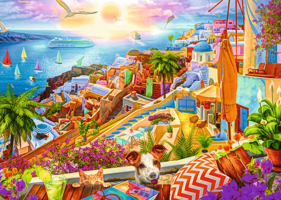 Puzzle Premium Plus Tea Time: Visitando Santorini