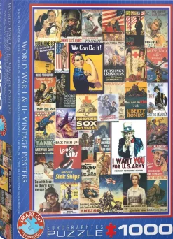 Puzzle Pôsteres vintage da Primeira e Segunda Guerra Mundial