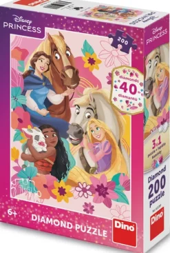 Puzzle Puzzle Diamante: Princesas com Animais