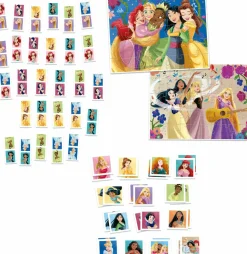 Puzzle Puzzle 4v1 Superpack Disney Princess - quebra-cabeça, pexeso, dominó