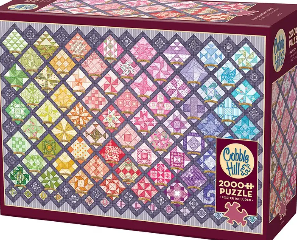 Puzzle Quatro blocos de colcha quadrados