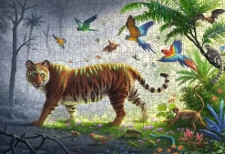 Puzzle Quebra-cabeça de madeira: Tigre da Selva