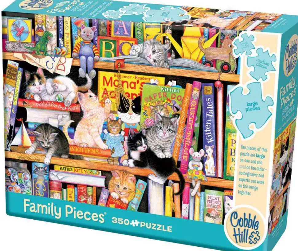 Puzzle Quebra-cabeça em família: gatinhos da hora da história