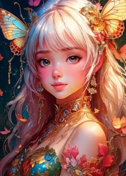 Puzzle Rapariga Borboleta