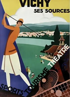 Puzzle Roger Broders - Vichy, fontes ses, 1928