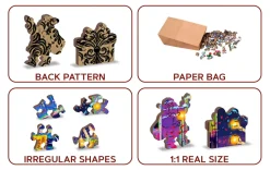 Puzzle Rua Natal, Ano Novo 505 de madeira