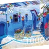 Puzzle Rua Turquesa em Chefchaouen, Marrocos