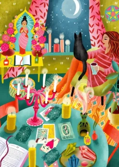 Puzzle Sala de leitura mágica ao luar