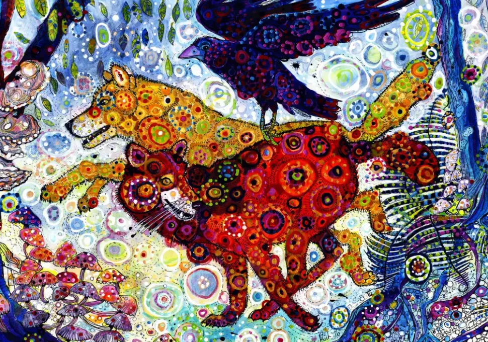 Puzzle Sally Rich: Wolves in a Blue Wood