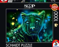 Puzzle Sheena Pike: Pantera Verde Azul Neon