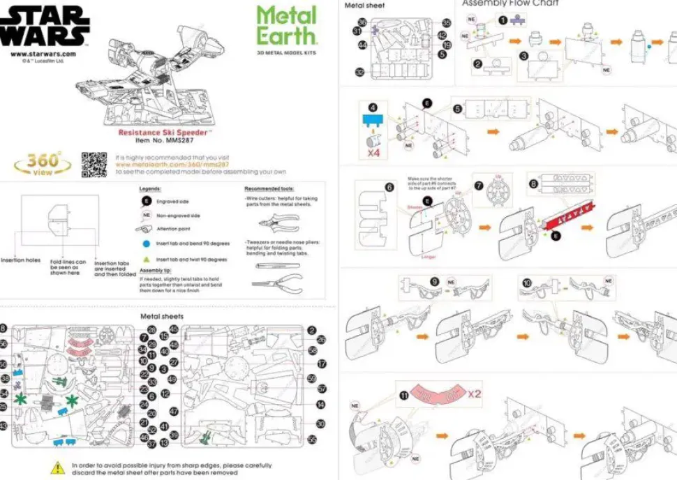 Puzzle Star Wars: Resistance Ski Speeder 3D