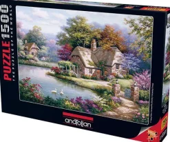 Puzzle Sung Kim: casa de campo com cisnes