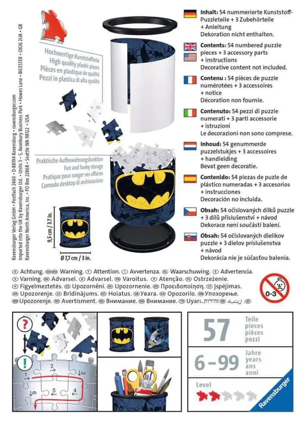 Puzzle Suporte de quebra-cabeça 3D: Batman