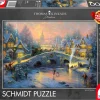 Puzzle Thomas Kinkade: aldeia de inverno