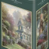 Puzzle Thomas Kinkade: jardim vitoriano em uma caixa de lata
