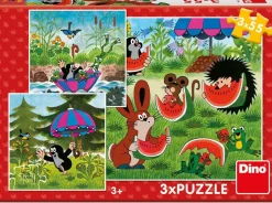 Puzzle Toupeira e guarda-chuva 3x55