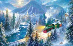 Puzzle Trem de Natal da Montanha