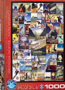 Puzzle Trilho do Pacífico Canadense - Pôster Vintage