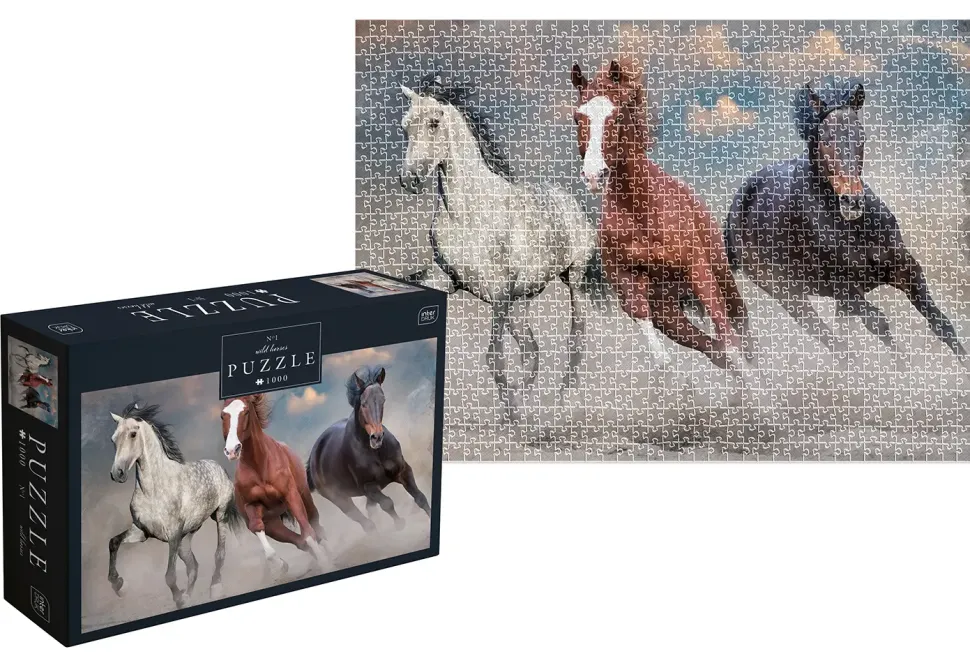 Puzzle Três cavalos selvagens
