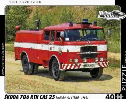 Puzzle TRUCK 艩koda 706 RTH CAS 25 hasi膷ský voz (1960-1964)