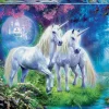 Puzzle Unicórnios na floresta