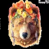 Puzzle Urso estiloso de madeira