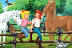 Puzzle 4v1 Bibi a Tina v plechovom kufríku