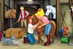 Puzzle 4v1 Bibi a Tina v plechovom kufríku