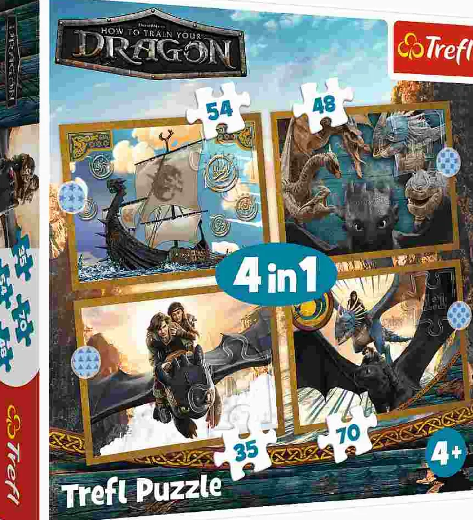 Puzzle 4v1 Como treinar o seu dragão - Dias de Dragão