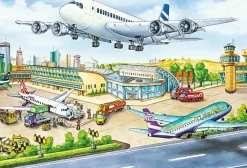 Puzzle 4v1 Doprava v plechovom kufríku