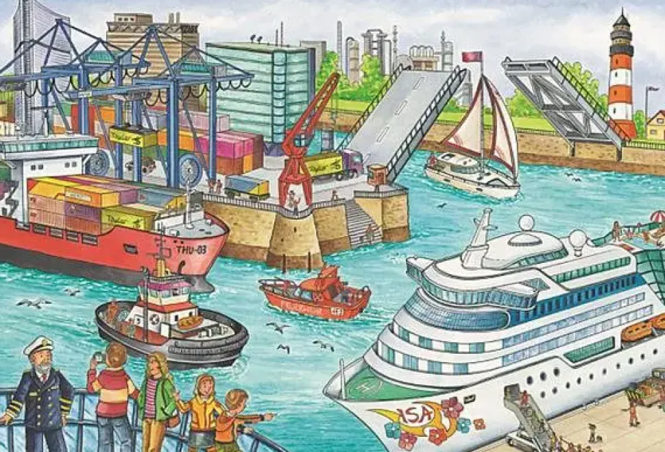 Puzzle 4v1 Doprava v plechovom kufríku