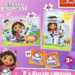 Puzzle 2v1 Gabi com seu amigo felino + pexeso