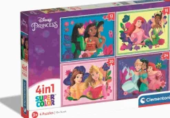 Puzzle 4v1 Princesas Disney Progressivo