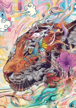 Puzzle VELVET Nebulosa Tigre colorido UFT