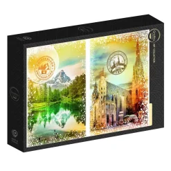 Puzzle Viagem ao redor do mundo - Áustria, Suíça