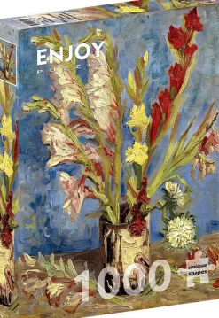 Puzzle Vincent van Gogh: vaso com gladíolos e ásteres chineses