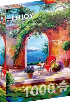 Puzzle Vista para o mar através do arco