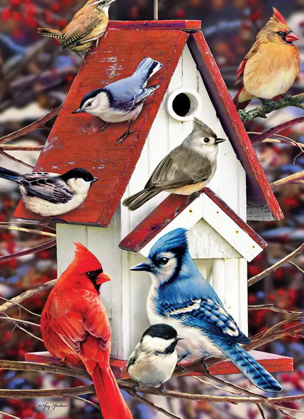 Puzzle Winter Birdhouse