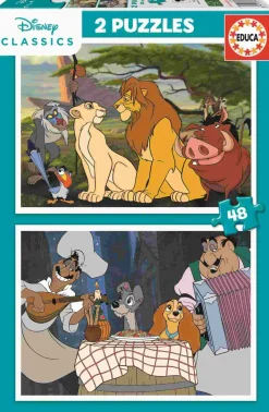 Puzzle 2x48 Animais da Disney