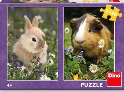 Puzzle 2x48 Coelho e porquinho-da-índia