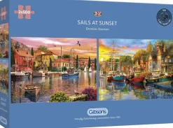 Puzzle 2x500 Davison: Velas ao pôr do sol