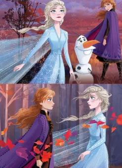 Puzzle 2x25 Frozen, terra de gelo