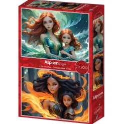 Puzzle 2x500 Água e Fogo - Coleção Mãe e Filha