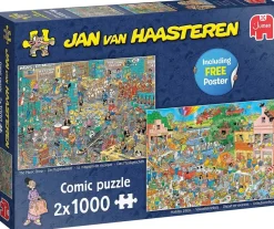 Puzzle 2x1000 Jan van Haasteren: The Music Shop / Holiday Jitters
