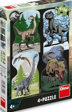 Puzzle 4x54 Jurský svet