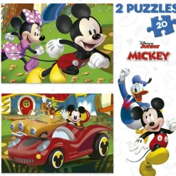 Puzzle 2x20 Mickey Mouse: Parque Zábavný