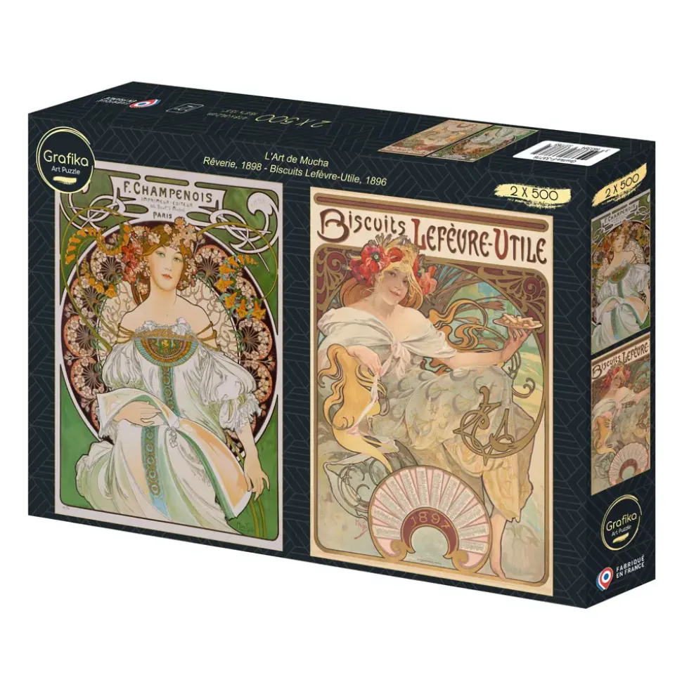 Puzzle 2x500 Mucha: Reverie, Biscoitos Lefèvre-Utile