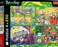 Puzzle 4x250 O mundo distorcido de Rick e Morty