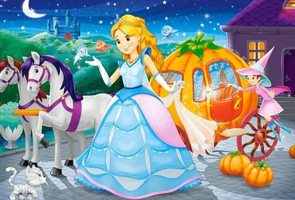 Puzzle 4x quebra-cabeça lindos contos de fadas