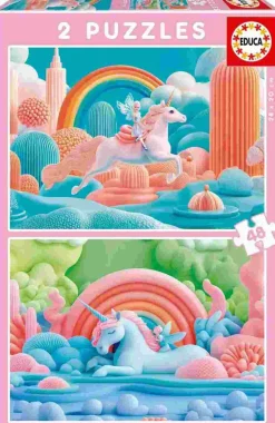 Puzzle 2x48 Unicórnios Mágicos